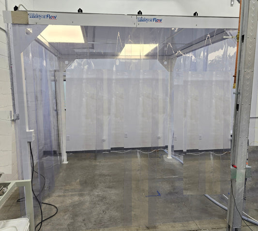 TERRA UNIVERSAL 6600-66-VL-0808 SOFTWALL MODULAR CLEANROOM. 8' W X 8' D X 8' H.