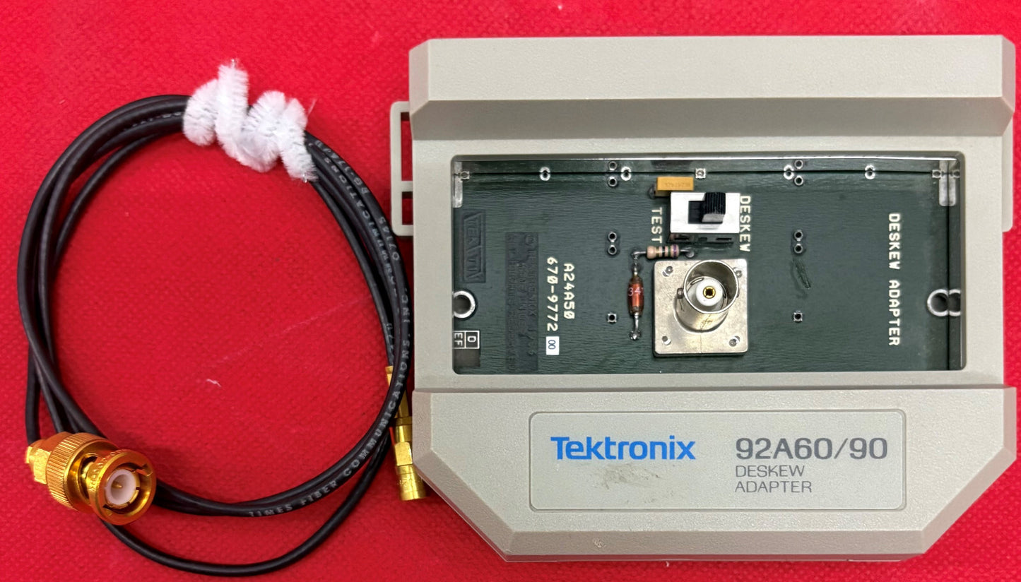 TEKTRONIX  DESKEW ADAPTER 92A60/90 IDENTIFICATION # 010-0456-00 W/ CABLE