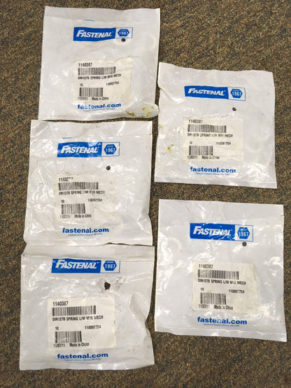 5 PKGS FASTENAL 1140387 DIN127B MOLLA L/W MI6 RONDELLE MECCANICHE TOTALE DI 50 RONDELLE