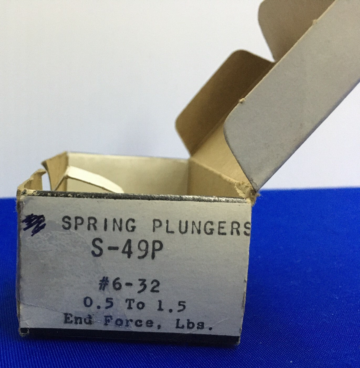Émbolo de resorte VLIER ENGINEERING S-49P N.° 6-32, fuerza final de 0,5 a 1,5 libras