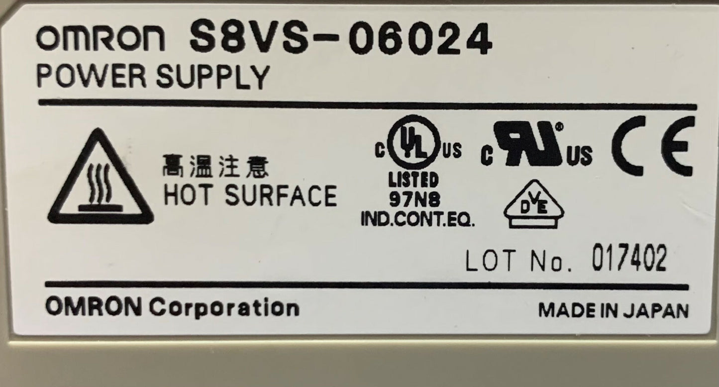 Omron S8VS-06024 Netzteil 24VDC 2,5A Klasse 2 
