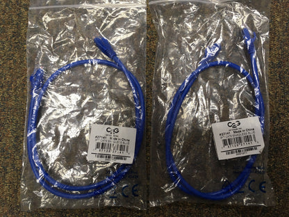 C2G 数量 2 27141 3' CAT6 スナッグレス ブルー 数量 1 31341 5' CAT6 スナッグレス ブルー ケーブル