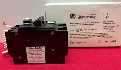 Allen-Bradley 1492-MCGAT215 SER A  15A 2-POLE GFCI GROUND FAULT CIRCUIT BREAKER