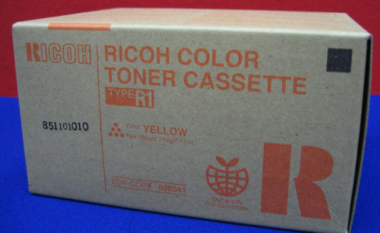 Ricoh Type R1 Toner Cassette Gele Doos Gestempeld 851101010 Onderdeelnr. 888341