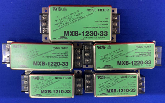 Lotto di 5 - Filtri antirumore Lambda: (2)MXB-1210-33 (2)MXB-1220-33 (1)MXB-1230-33