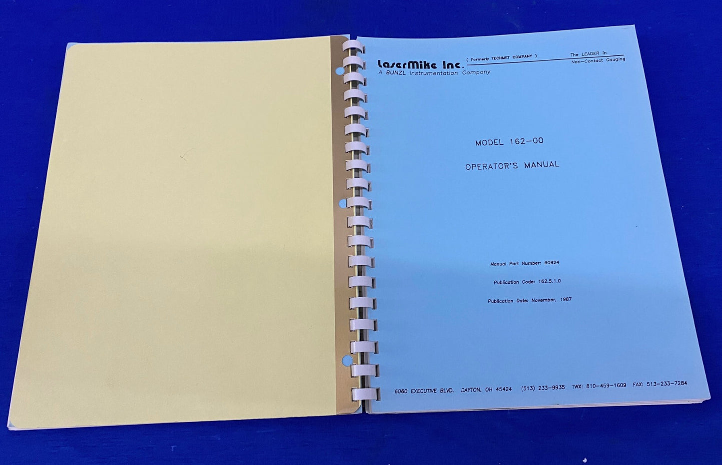MANUAL DEL OPERADOR DE LASERMIKE PARA MODELOS 1040, 162-00/90924 Y 59-00/90471