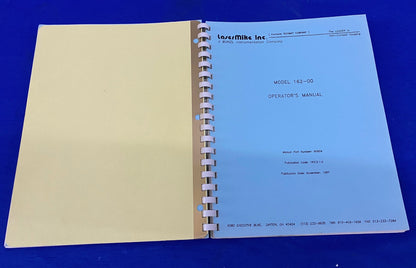 MANUAL DEL OPERADOR DE LASERMIKE PARA MODELOS 1040, 162-00/90924 Y 59-00/90471
