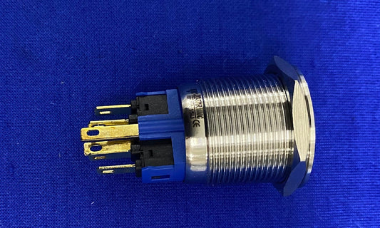J22-371R METAL PUSH BUTTON SWITCH RED RING LED ILLUMINATION - MFG UNKNOWN
