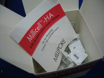 PIHA 012 50 PIHA01250 MILLIPORE LOT NR. N7DOMA06 0,45um CULTUURPLAAT INZETSTUKKEN 