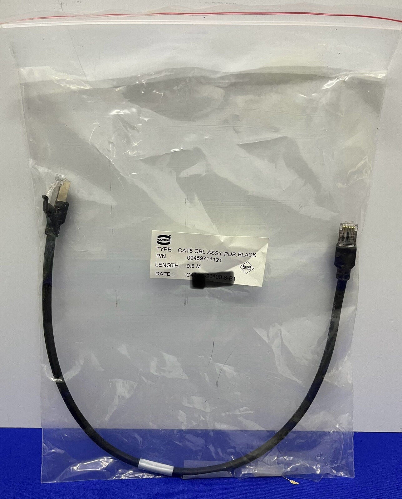 HARTING 09459711121 PATCHKABEL RJ45 ENDE CAT5 LÄNGE 0,5 M