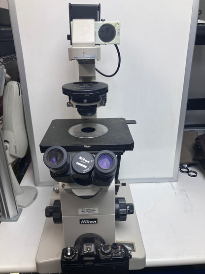 NIKON DIAPHOT INVERTED MICROSCOPE  1.3-40 X MAGNIFICATION FOR PARTS REPAIR