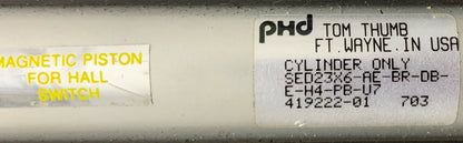 PHD SED23X6-AE-BR-DB-E-PB-U7 スライドシリンダー w/(2) 17503-1-06 &amp; (2) 17000-32-9