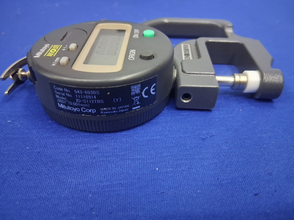 Mitutoyo Absolute 547-526 Digital Thickness Gauge 543-593BS With Case