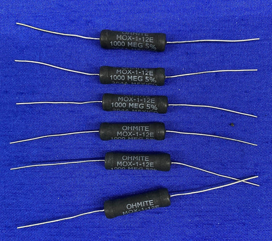 1 Paket mit 6 Stück – Ohmite/Digi-Key® MOX-1-121007JE/MOX1JE-1000M-ND Widerstand