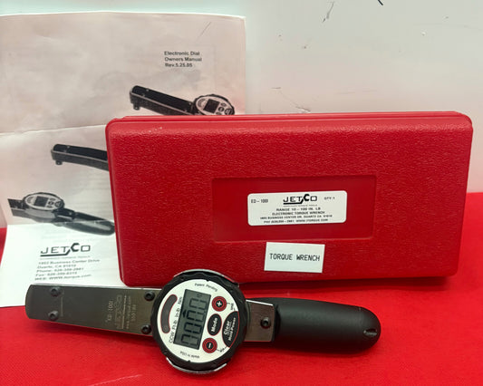 JETCO ED-100I 10-100 IN LB ELECTRONIC DIAL TORQUE WRENCH