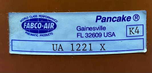 Fabco-Air Pancake UA-1221-X Dubbelwerkende pneumatische cilinderactuator
