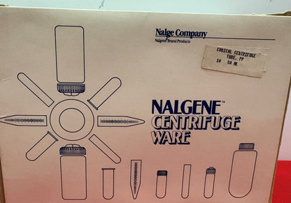NALGENE 3103-0050 BOX OF 10 CONICAL CENTRIFUGE TUBE PP 50ML - 1 LOT QTY 2 BOXES