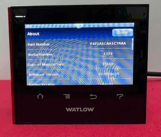 WATLOW F4T PROCESS CONTROLLER F4T1A1CAA1C7AAA TOUCH SCREEN PANEL