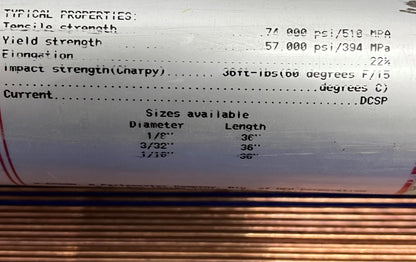 X-ERGON DURA-WELD T ™ 106-T / 200-7-106T BARRA DI SALDATURA - QTY 269 BARRE 