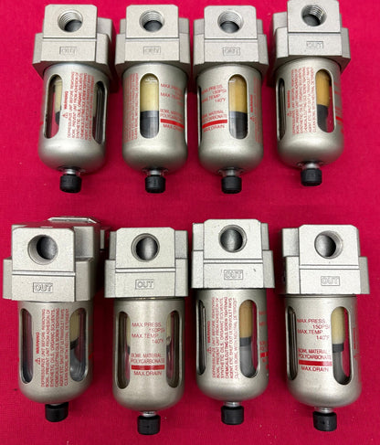 SMC AFM20-N02-CZ MODULAR PNEUMATIC MIST SEPARATOR 150PSI MAX - 1 LOT QTY 8