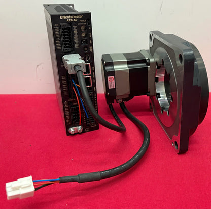 ORIENTAL MOTOR DGM130R-AZAC ROTARY TABLE w/ STEPPING MOTOR DRIVER AZD-AD - PARTS