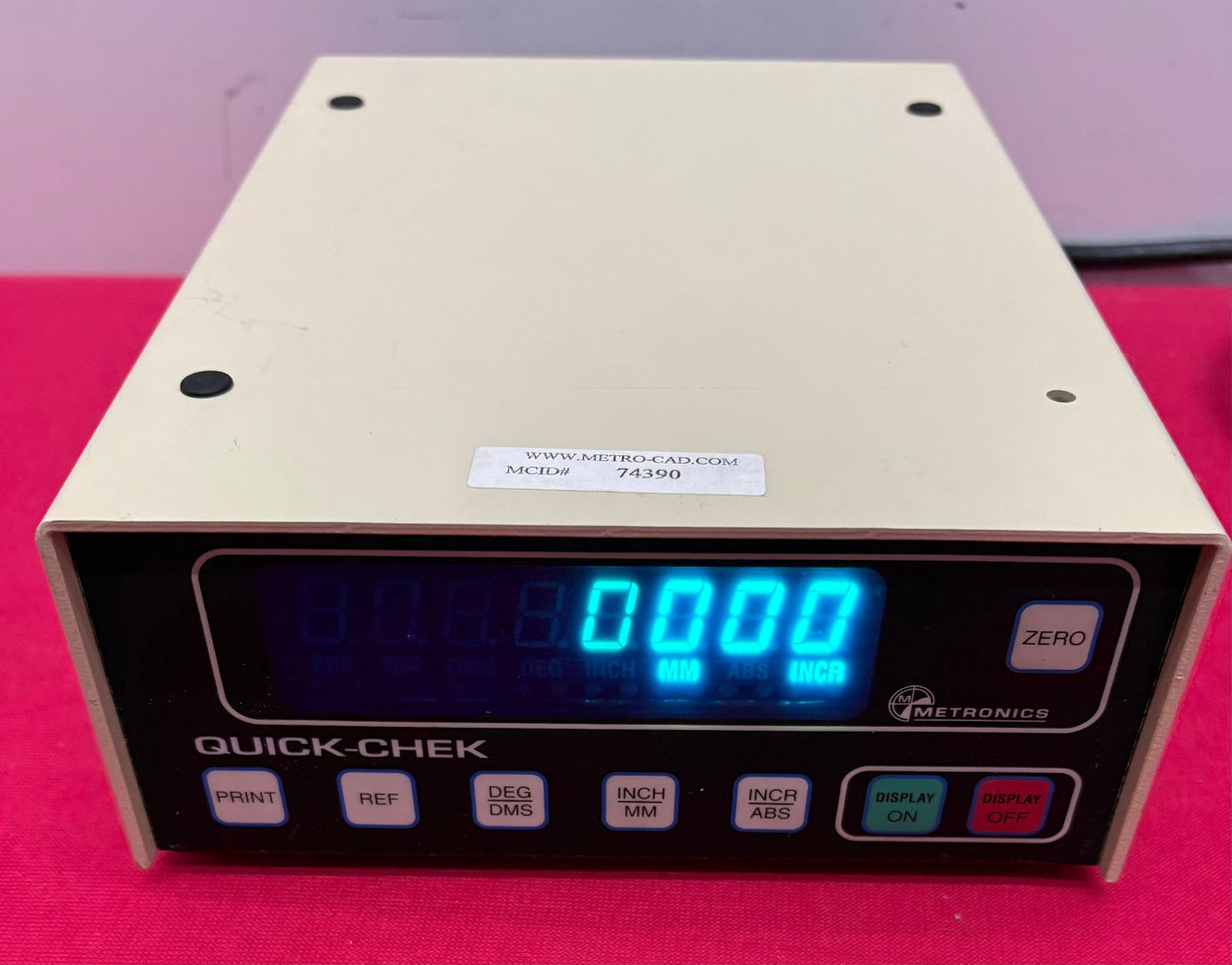 METRONICS QC1000M-AR-MT QUICK-CHEK DIGITAL DISPLAY DEVICE - FOR PARTS/REPAIR