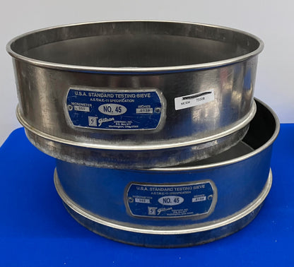GILSON NR. 45 USA STANDARD PRÜFSIEB, MIKROMETERSIEB 355, 0,0139 ZOLL, 2ER-PACK