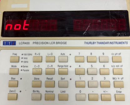 TTI / THURLEY THANDAR LCR400 PRECISION LCR BRIDGE 120V BENCHTOP - PARTS/REPAIR