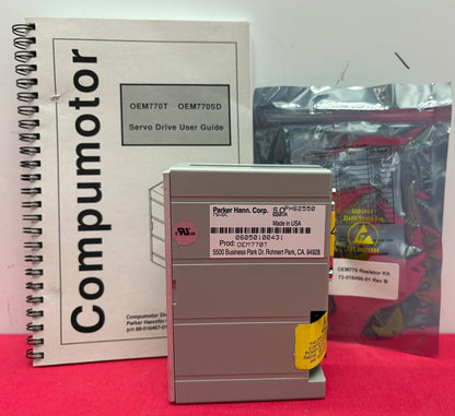 PARKER COMPUMOTOR OEM770T TORQUE SERVO DRIVE & 73-018496-01 REV B RESISTOR KIT