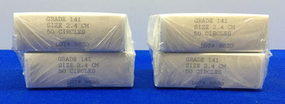 2 VERPAKKINGEN VAN 2 DOZEN ELK AHLSTROM PAPIEREN FILTER GRADE 141,2.4CM 50 CIRKELS PER DOOS