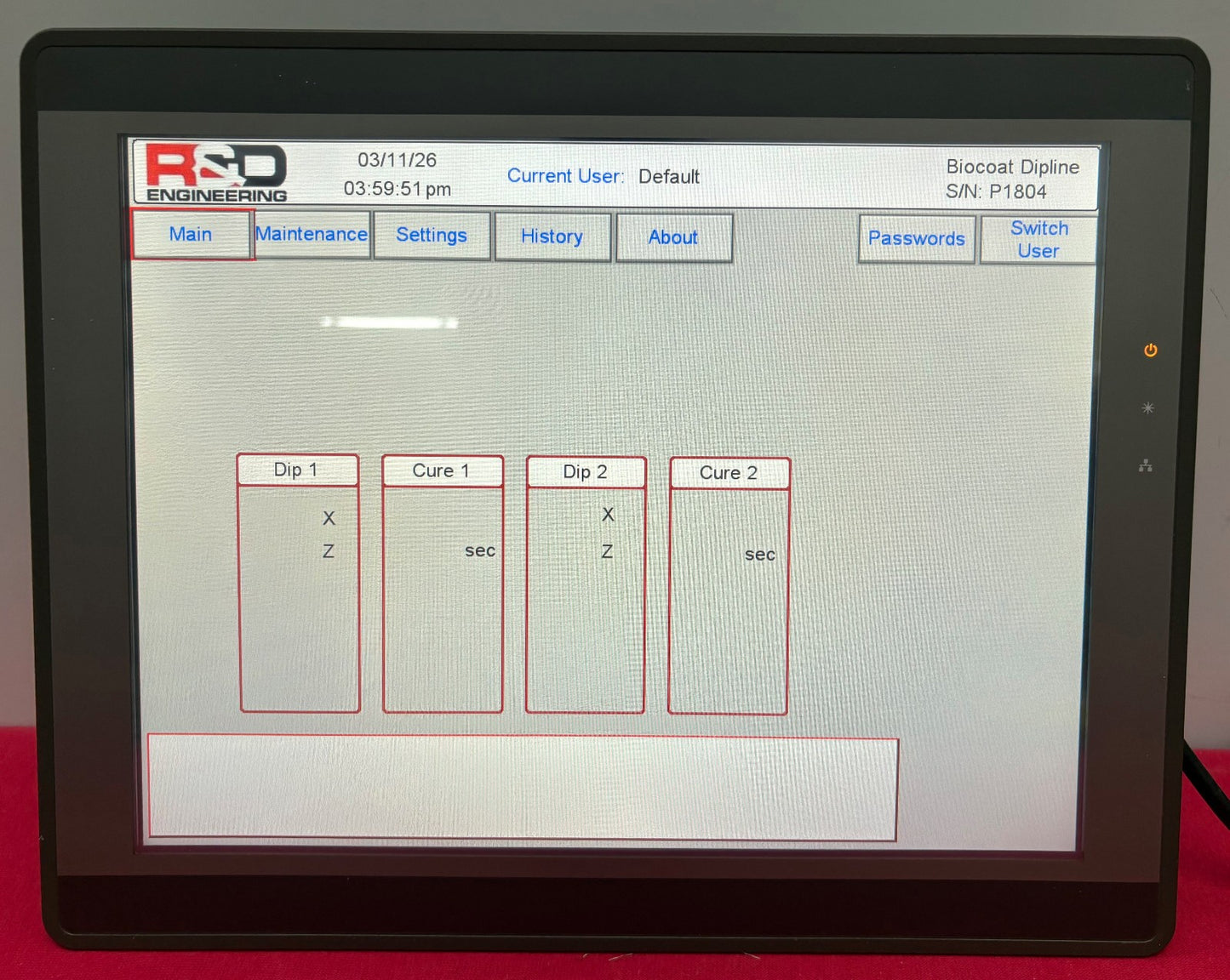 MAPLE SYSTEMS HMI5150XL OPERATION INTERFACE 15” TOUCHSCREEN 1024x768 RESOLUTION