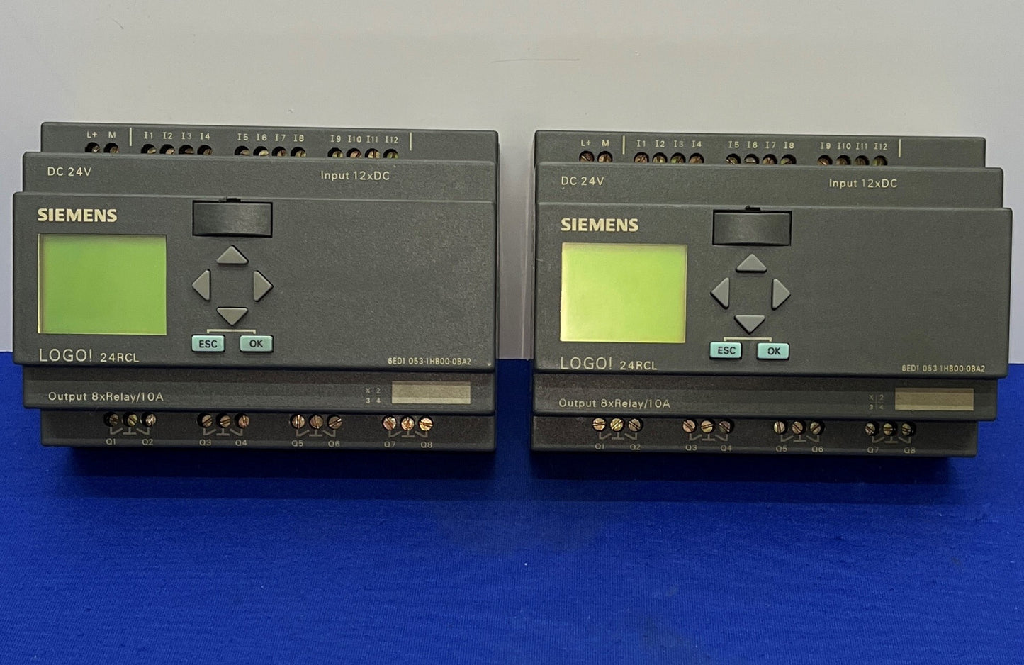 MODULO DI CONTROLLO SIEMENS LOGO! 24RCL 6ED1 053-1HB00-0BA2 - LOTTO DI 2