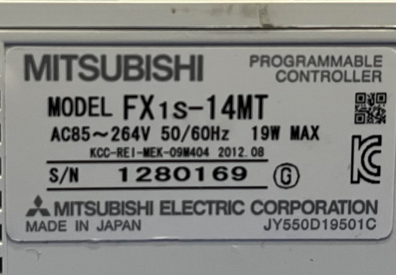 MITSUBISHI  FX 1S-14MT PROGRAMMABLE CONTROLLER - 1 LOT QTY 2