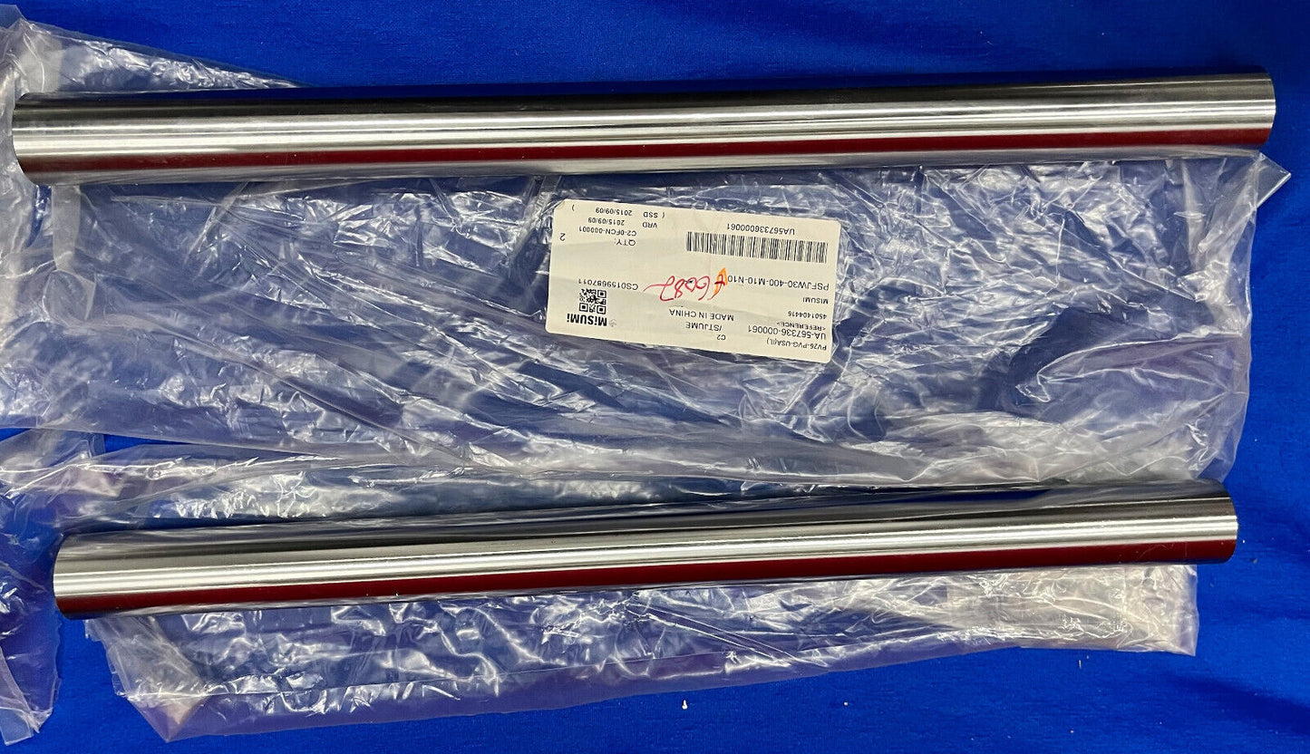 1 PAQUET DE 2 - ARBRE LINÉAIRE MISUMI PSFJW30-400-M10-N10 DEUX EXTRÉMITÉS TARAUDÉES