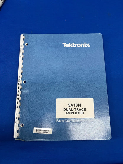 TEKTRONIX 5A18N / 070-1137-00 DUAL TRACE AMPLIFIER INSTRUCTION MANUAL