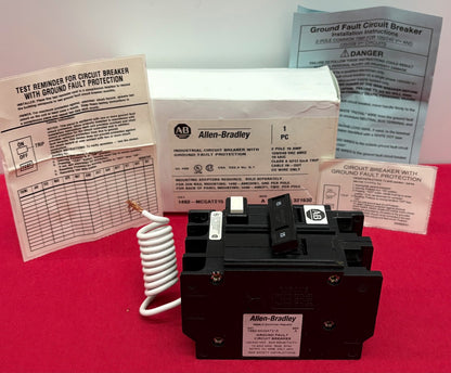 Allen-Bradley 1492-MCGAT215 SER A  15A 2-POLE GFCI GROUND FAULT CIRCUIT BREAKER