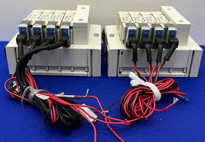 SMC 5000 SERIES SS5Y5-1010983-01-3 MANIFOLD SY5140R-5LOZ SOLENOID VALVES - QTY 2