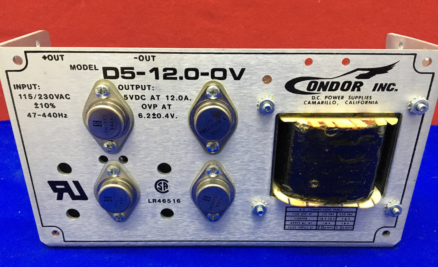 CONDOR INC. D5-12.0-0V VOEDING