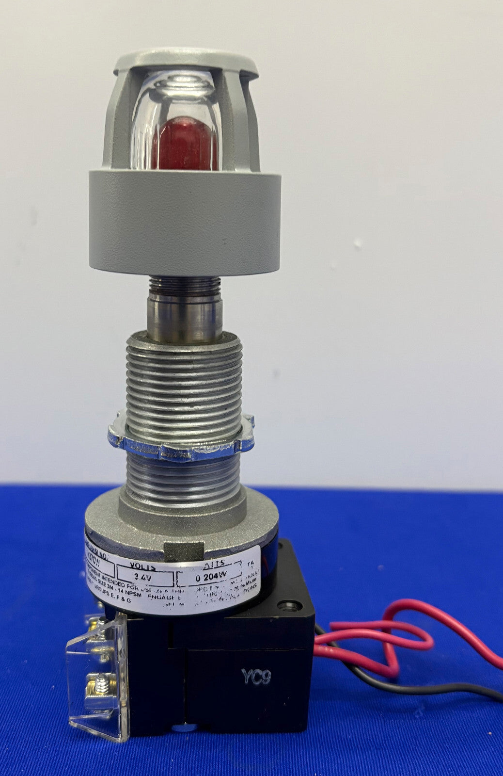 Allen Bradley 800H-QPTH2M SER D LED PILOT LIGHT HAZ LOC PUSH BUTTON & 800TC-N374