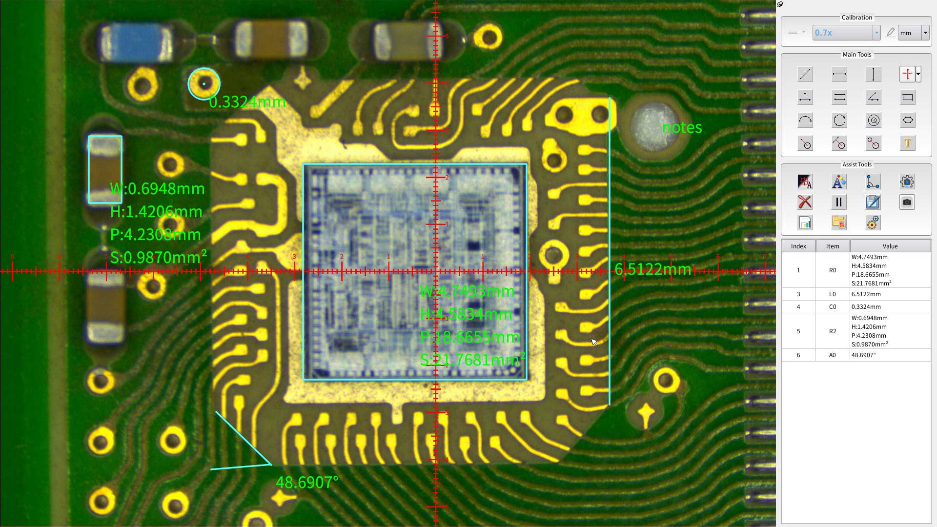 mmbtz45x-hd-digital-measuring-microscope-screen-green-circuit-board